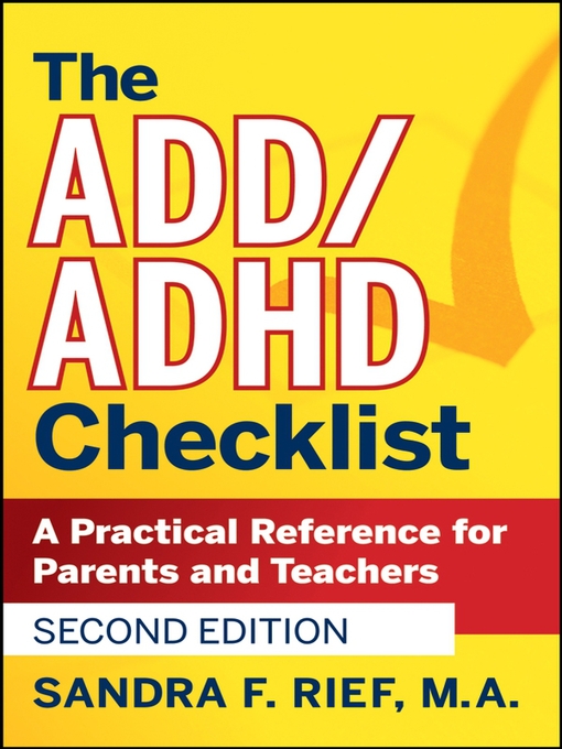 Title details for The ADD / ADHD Checklist by Sandra F. Rief - Wait list